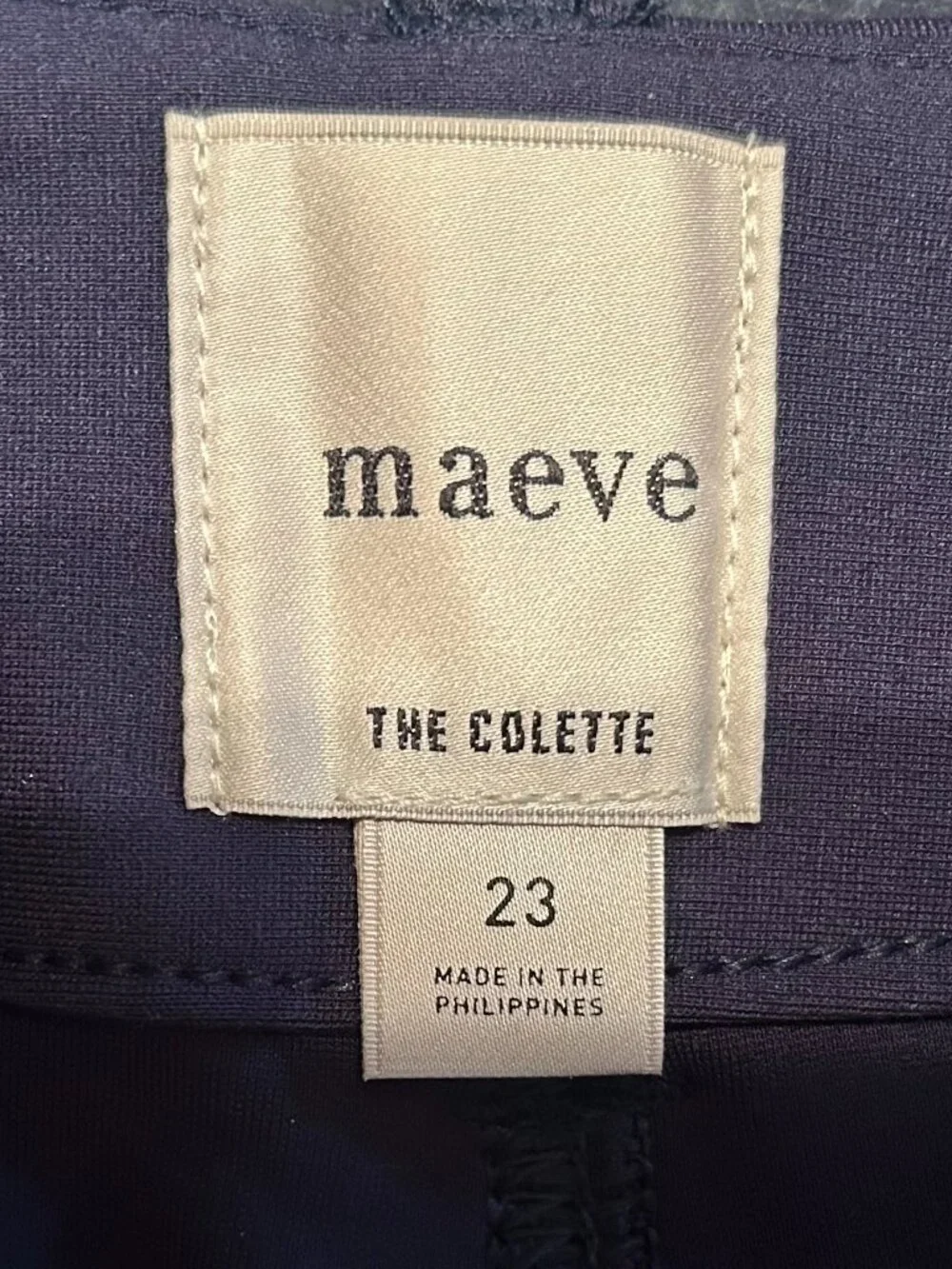 ✨ Anthropologie Maeve The Colette Knit Wide-Leg Cropped Pants in Navy - Picture 7 of 8